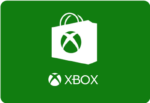 A green background features a white shopping bag icon with the Xbox logo on the bag. Below the icon, "10$- XBOX Gift Card (Email Delivery)" is written in white, accompanied by another Xbox logo to the left of the text.